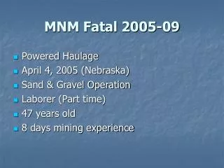 MNM Fatal 2005-09