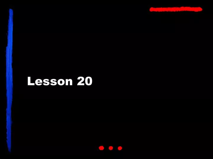 lesson 20