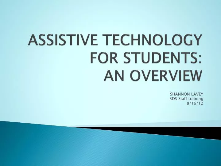 assistive technology for students an overview