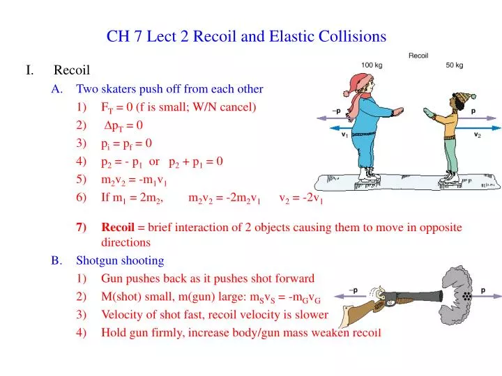 ch 7 lect 2 recoil and elastic collisions