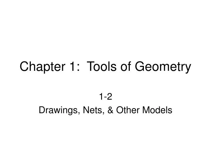 chapter 1 tools of geometry