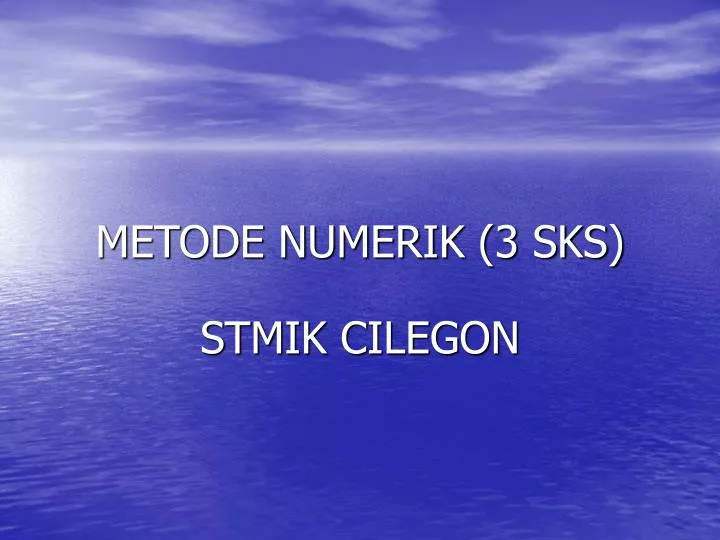 metode numerik 3 sks