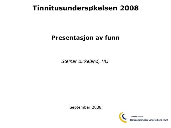 tinnitusunders kelsen 2008