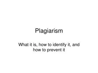 Plagiarism