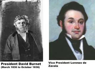 President David Burnet (March 1836 to October 1836)