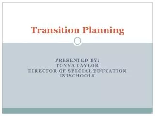 Transition Planning