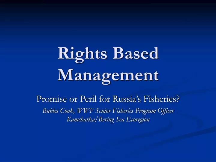 rights based management