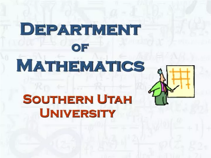 department of mathematics