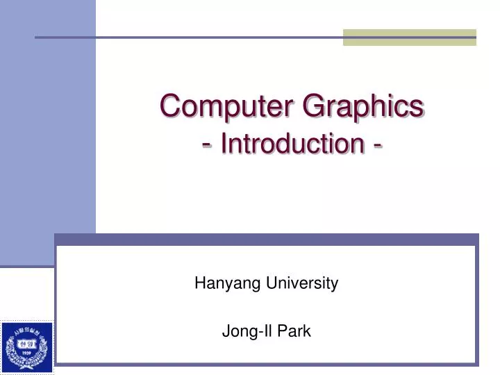computer graphics introduction