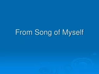 From Song of Myself