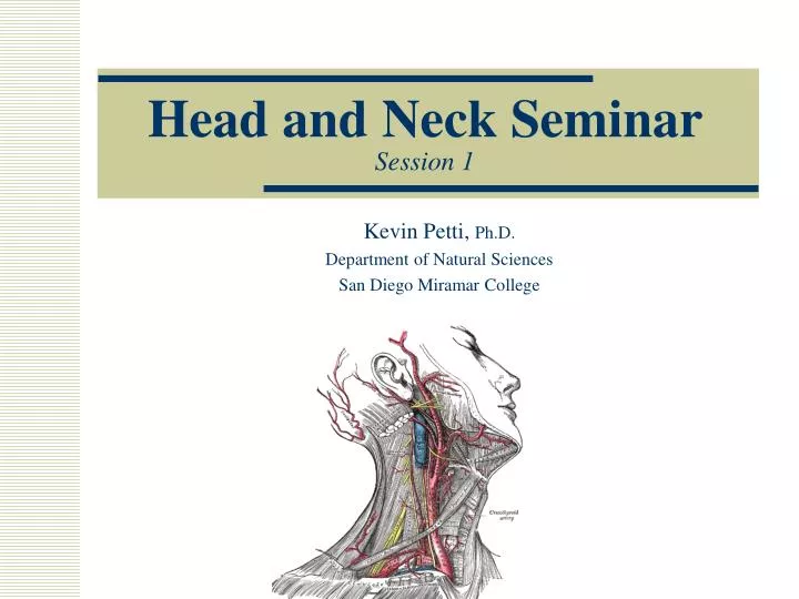 head and neck seminar session 1