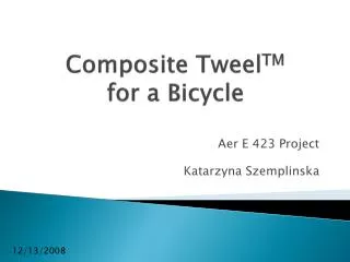Composite Tweel TM for a Bicycle