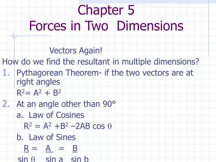 chapter 5 forces in two dimensions