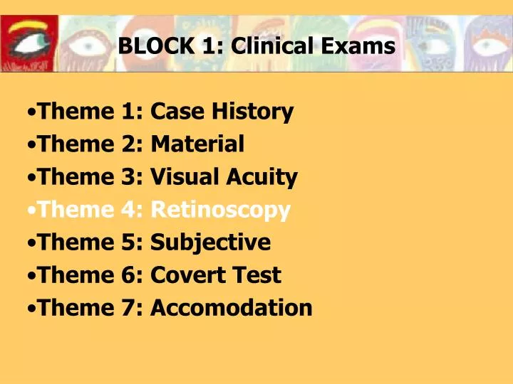 block 1 clinical exams