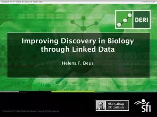Improving Discovery in Biology through Linked Data