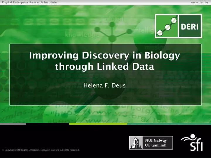 improving discovery in biology through linked data