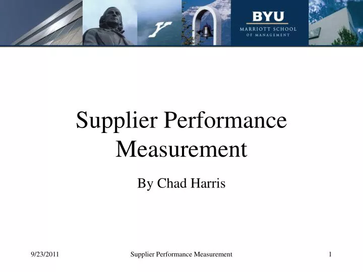 supplier performance measurement