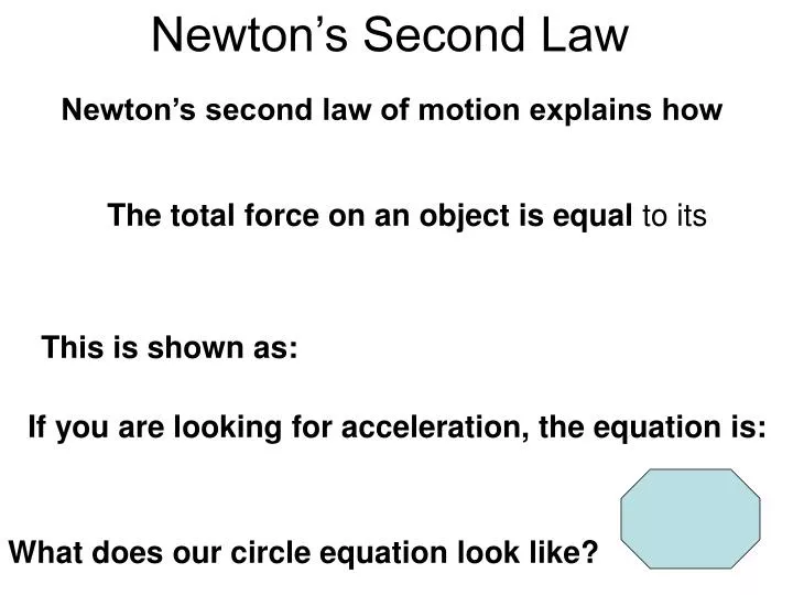 newton s second law