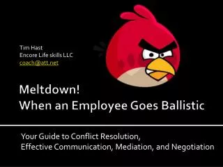 Meltdown! When an Employee Goes Ballistic