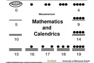 Mesoamerican Mathematics and Calendrics