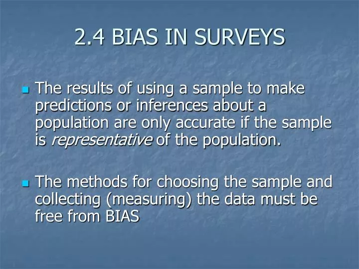 2 4 bias in surveys