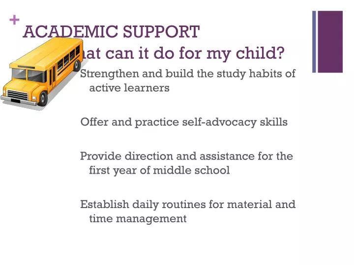 academic support what can it do for my child