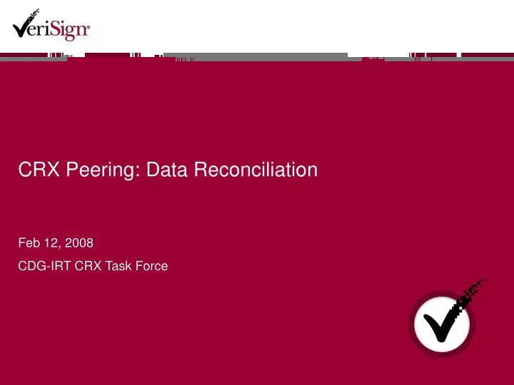 crx peering data reconciliation