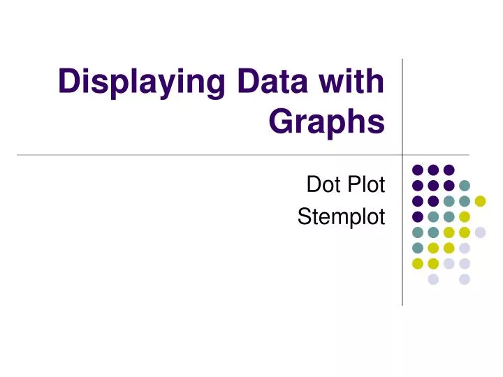 displaying data with graphs
