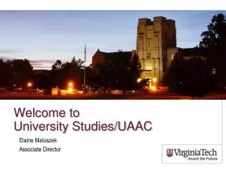 Welcome to University Studies/UAAC
