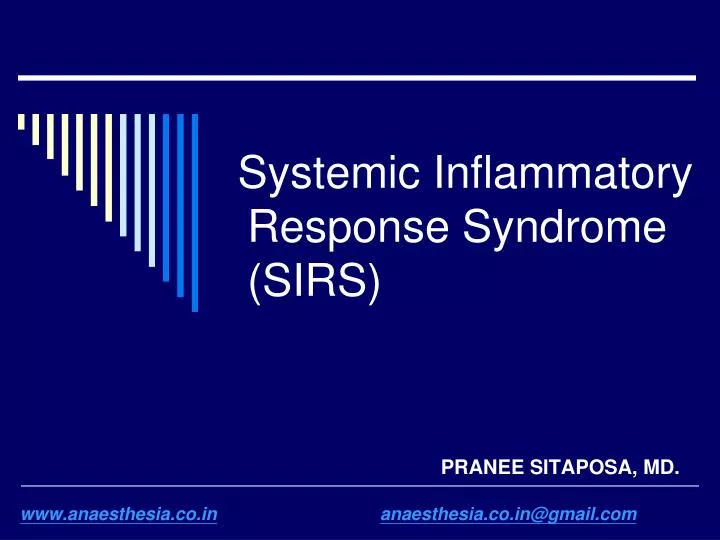 systemic inflammatory response syndrome sirs