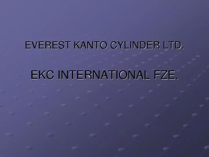 everest kanto cylinder ltd ekc international fze