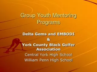 Group Youth Mentoring Programs