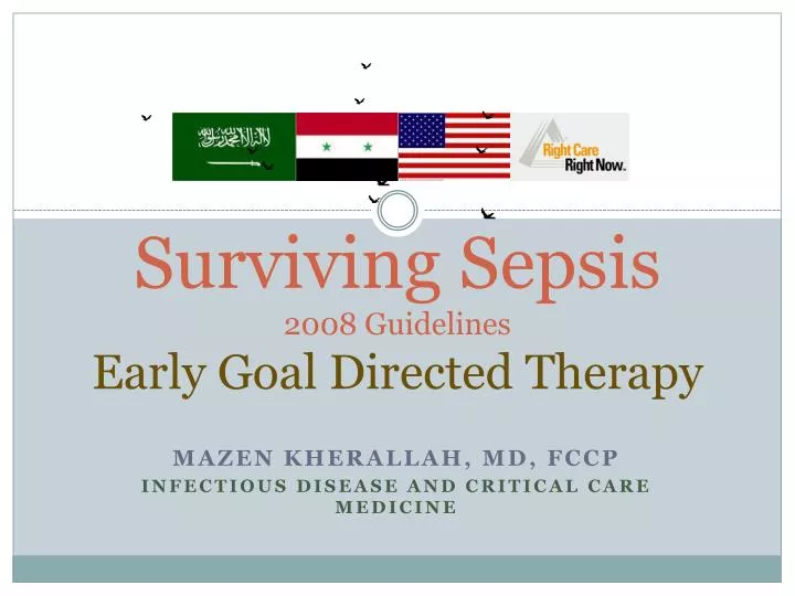 surviving sepsis 2008 guidelines early goal directed therapy