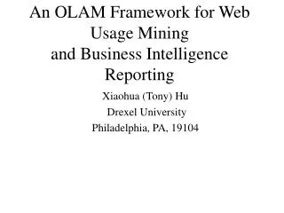 An OLAM Framework for Web Usage Mining and Business Intelligence Reporting