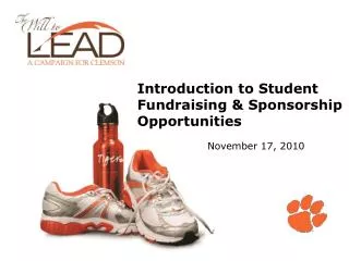 Introduction to Student Fundraising &amp; Sponsorship Opportunities