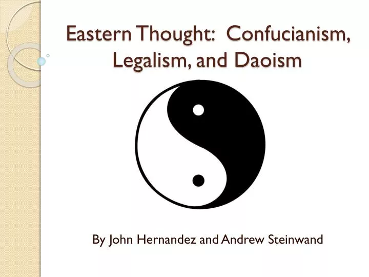 eastern thought confucianism legalism and daoism