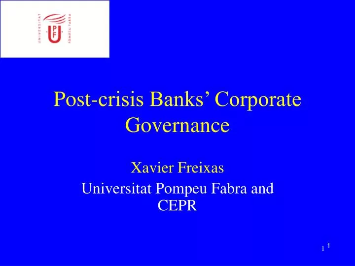 post crisis banks corporate governance