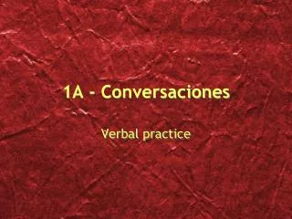 1A - Conversaciones