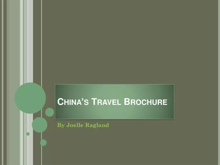 china s travel brochure