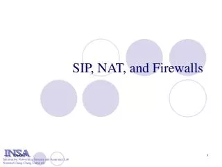 SIP, NAT, and Firewalls
