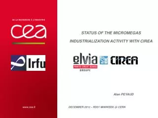Status of the Micromegas industrialization activity with CIREA