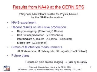 Results from NA49 at the CERN SPS