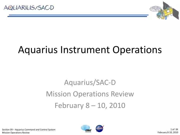 aquarius instrument operations
