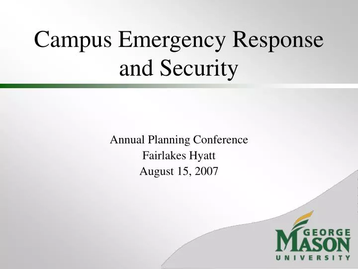 campus emergency response and security