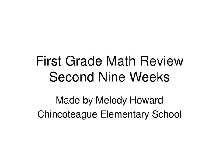 first grade math review second nine weeks