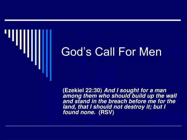 god s call for men