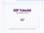 SIP Tutorial Introduction to SIP - slide 1