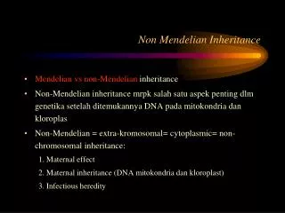 non mendelian inheritance