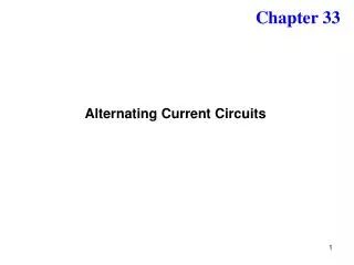 Alternating Current Circuits