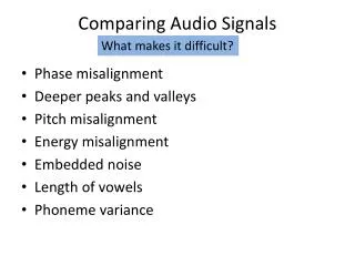 comparing audio signals